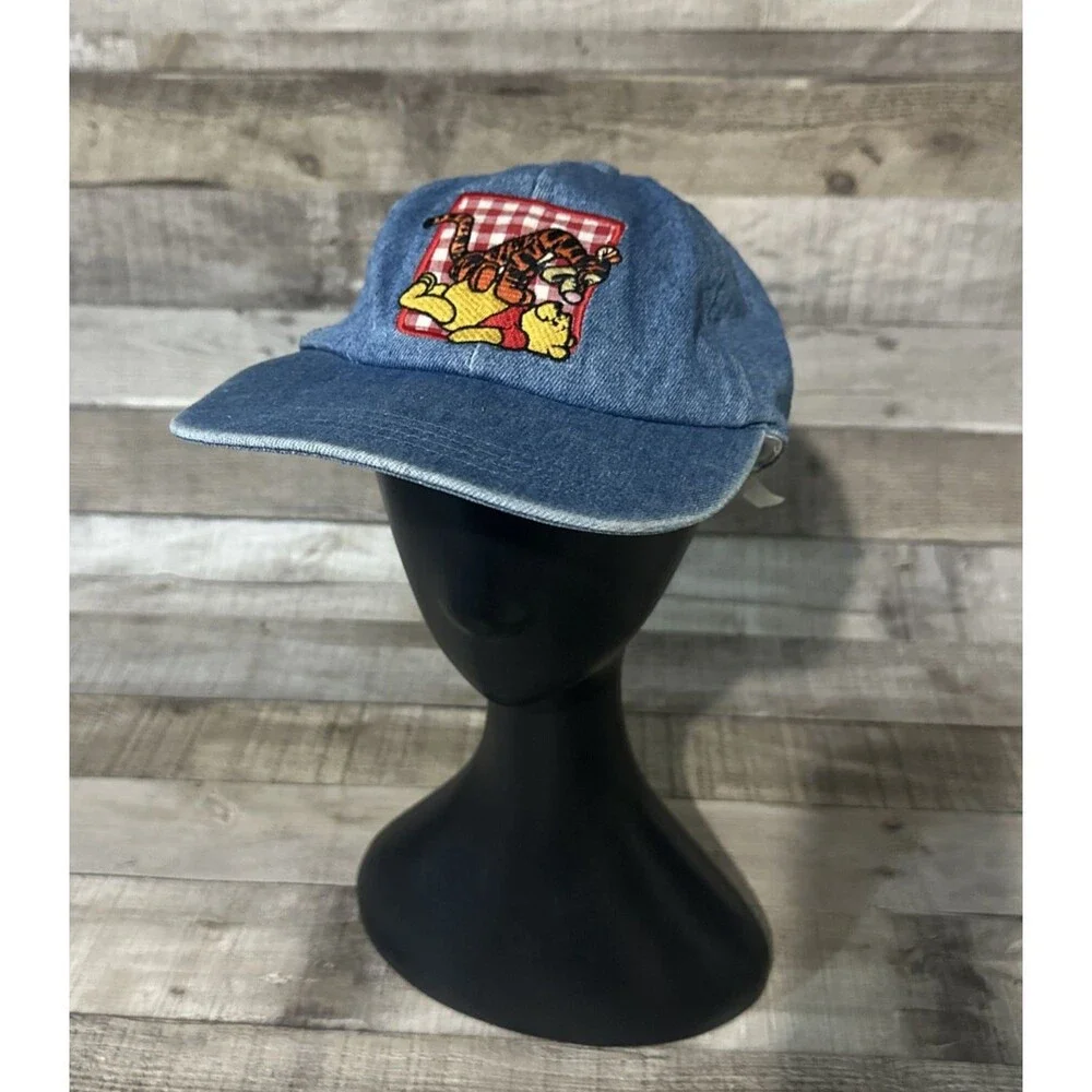 Winnie The Pooh/Tigger Adult Cap Vintage Disney Hat Elastic back Flat Brim